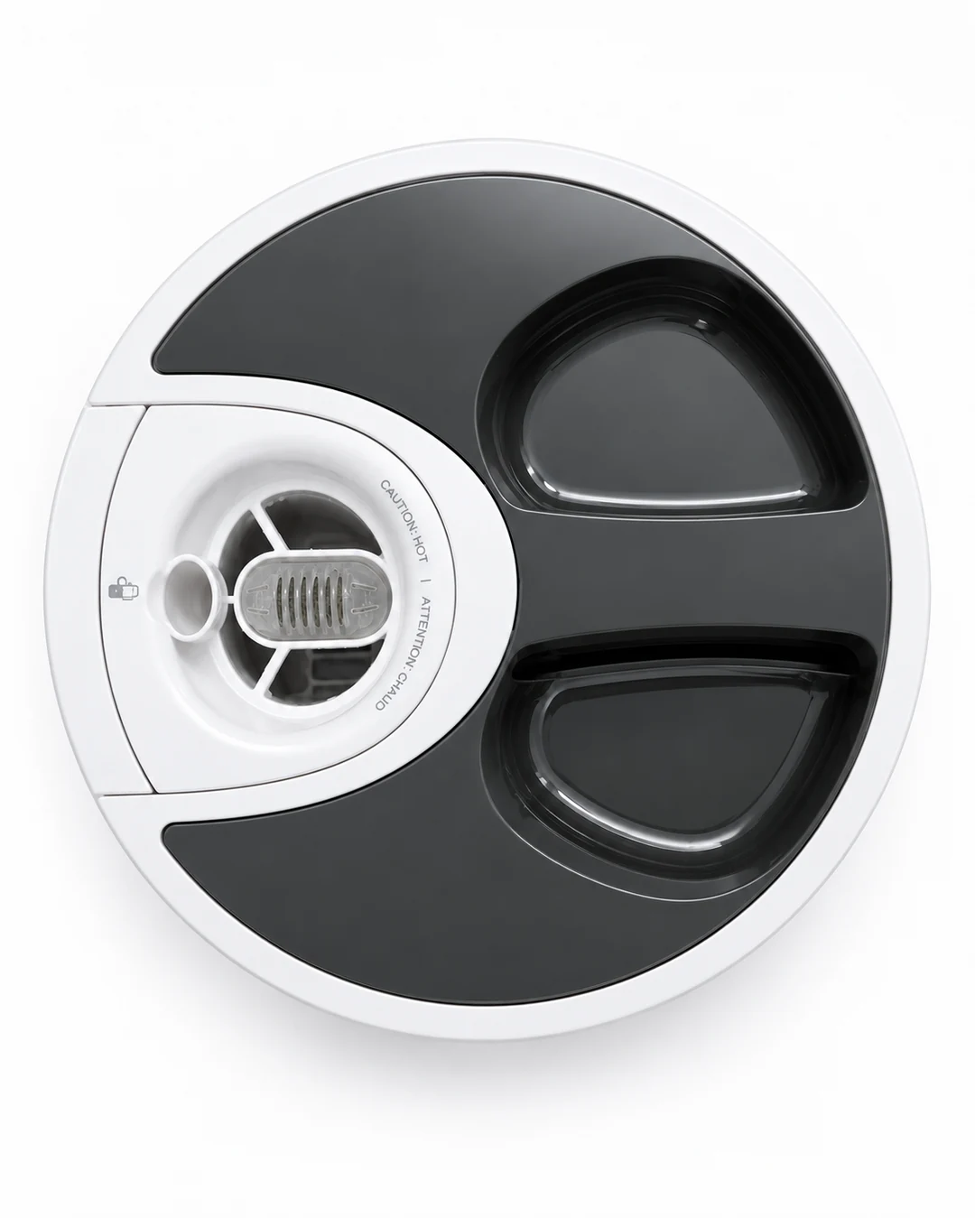Top view showing opening and charcoal panels of Eskaa humidifier